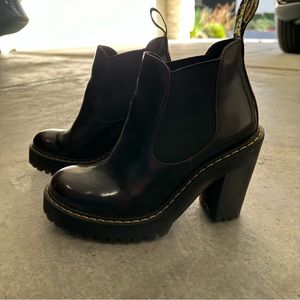 Dr. Marten Cherry Red Laceless Boots